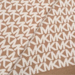 Michael Kors Brown And White Reversible Scarf